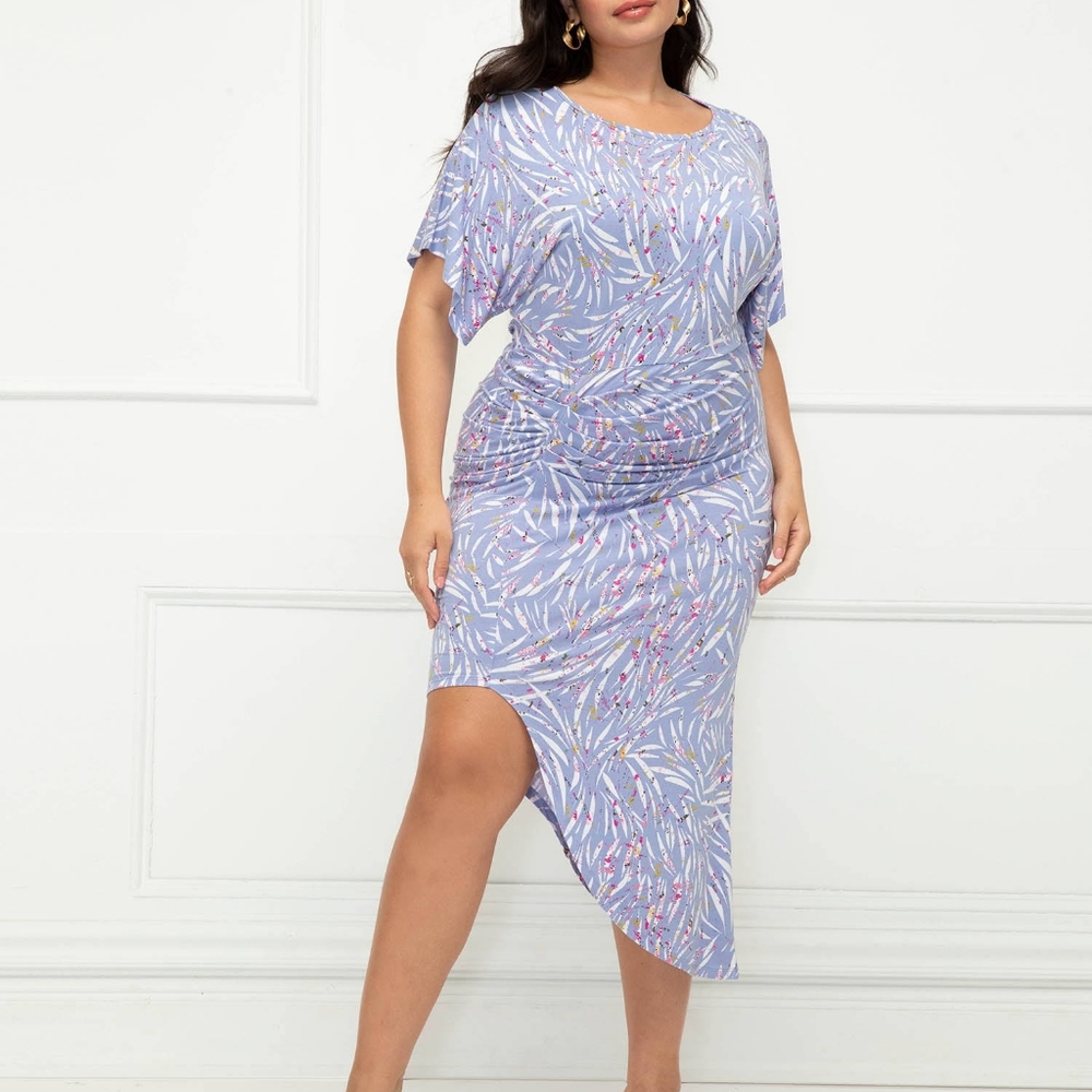 Eloquii‎ Plus Size Dolman Sleeve Ruched Dress